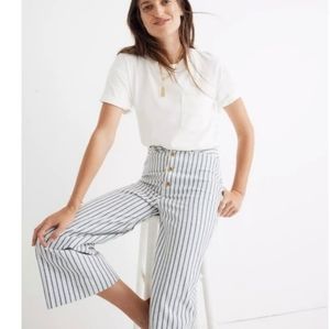 Emmett wide leg cropped stripped Pants